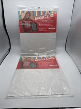 Vintage Bright-line Dizzle Christmas Transfer Christmas Tree 11” X 13” Set Of 2