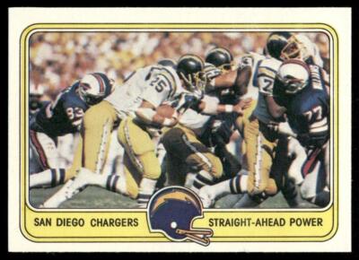 1981 Fleer Team Action #47 Straight-Ahead Power San Diego Chargers