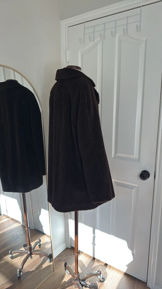 Katherine Kelly Alpaca Blend Teddy Pea Coat Sz 16 Pre Owned  - Image 3 of 4