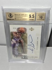 2002-03 SP Game Used UD Rookie Exclusive Autographs AMARE STOUDEMIRE BGS 9.5 GEM