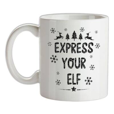 Express Your Elf - Keramiktasse - Lustige Elfen Elfen Weihnachten Xmas