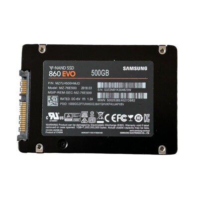Samsung 860 EVO SATA III 2,5'' (6,35 cm) SSD 500GB, MZ-76E500 *NEU*