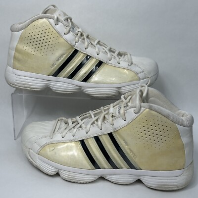 Adidas Basketball Shoes G21438 Sz 10 Men s Pro Model 2010White Black READ