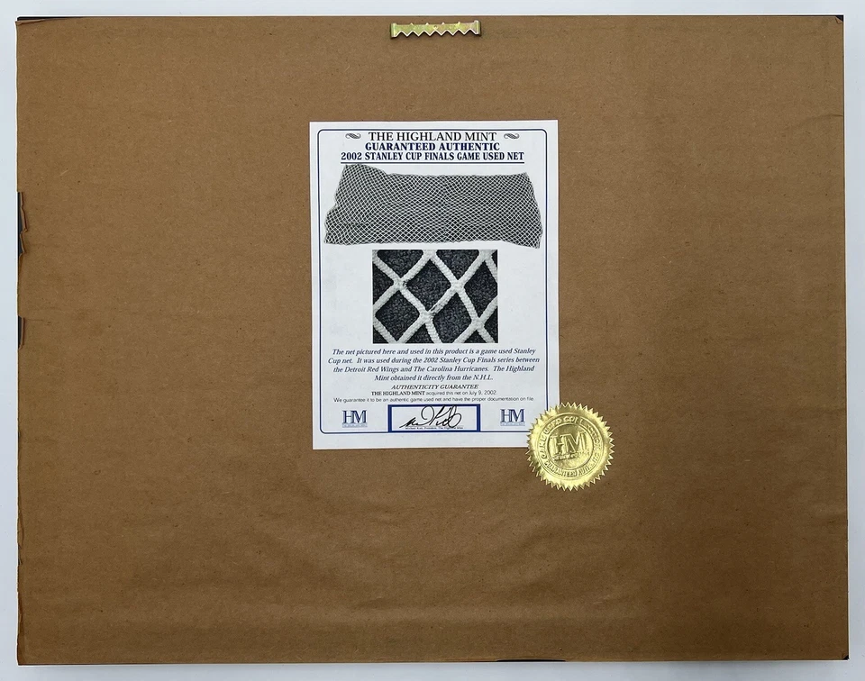 Detroit Red Wings Stanley Cup Champions Plaque#0472 Game Used Net w/Bronze Coin — 第 4/4 张图片