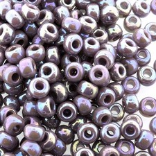 Miyuki Round Rocaille Seed Beads Size 6/0 20G Opaque Mauve AB 6-410R