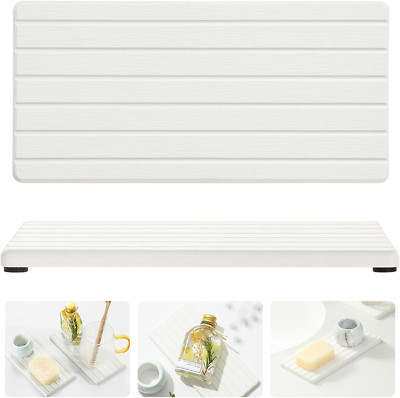 2PCS Quick Stone Drying Tray Mat for Bathroom & Kitchen Counter, Instant Dry Wat