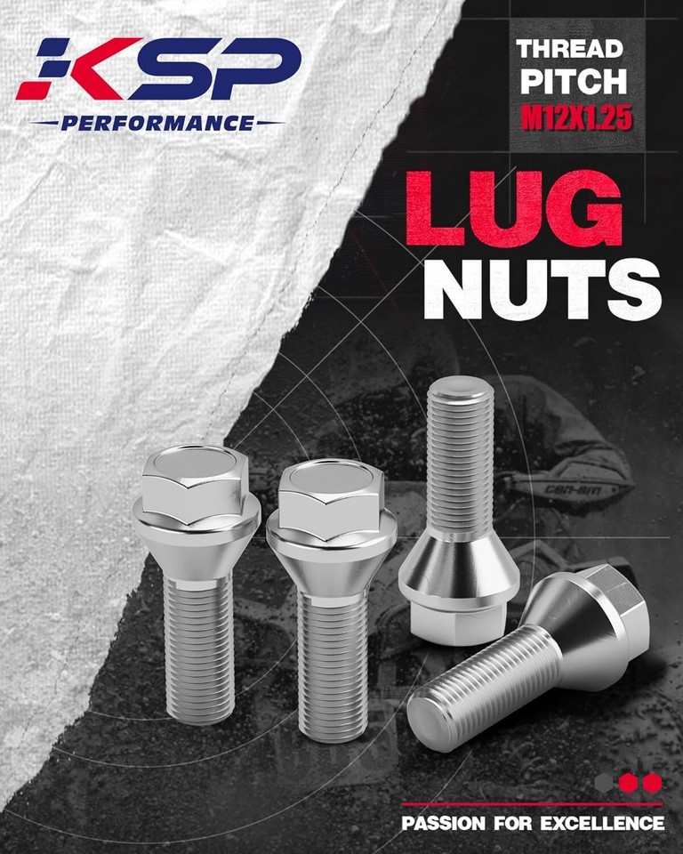 KSP 20-Pack M12x1.25 Wheel Lug Bolts – Fits Jeep Renegade, Compass & Cherokee