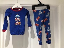 Baby Gap - Boys Blue Pyjamas with Three Emergency Vehicles Design - Size 2 Years