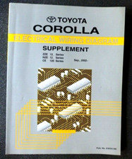 TOYOTA " COROLLA " 9/2002 - Genuine Electrical WIRING DIAGRAM MANUAL suppl. -
