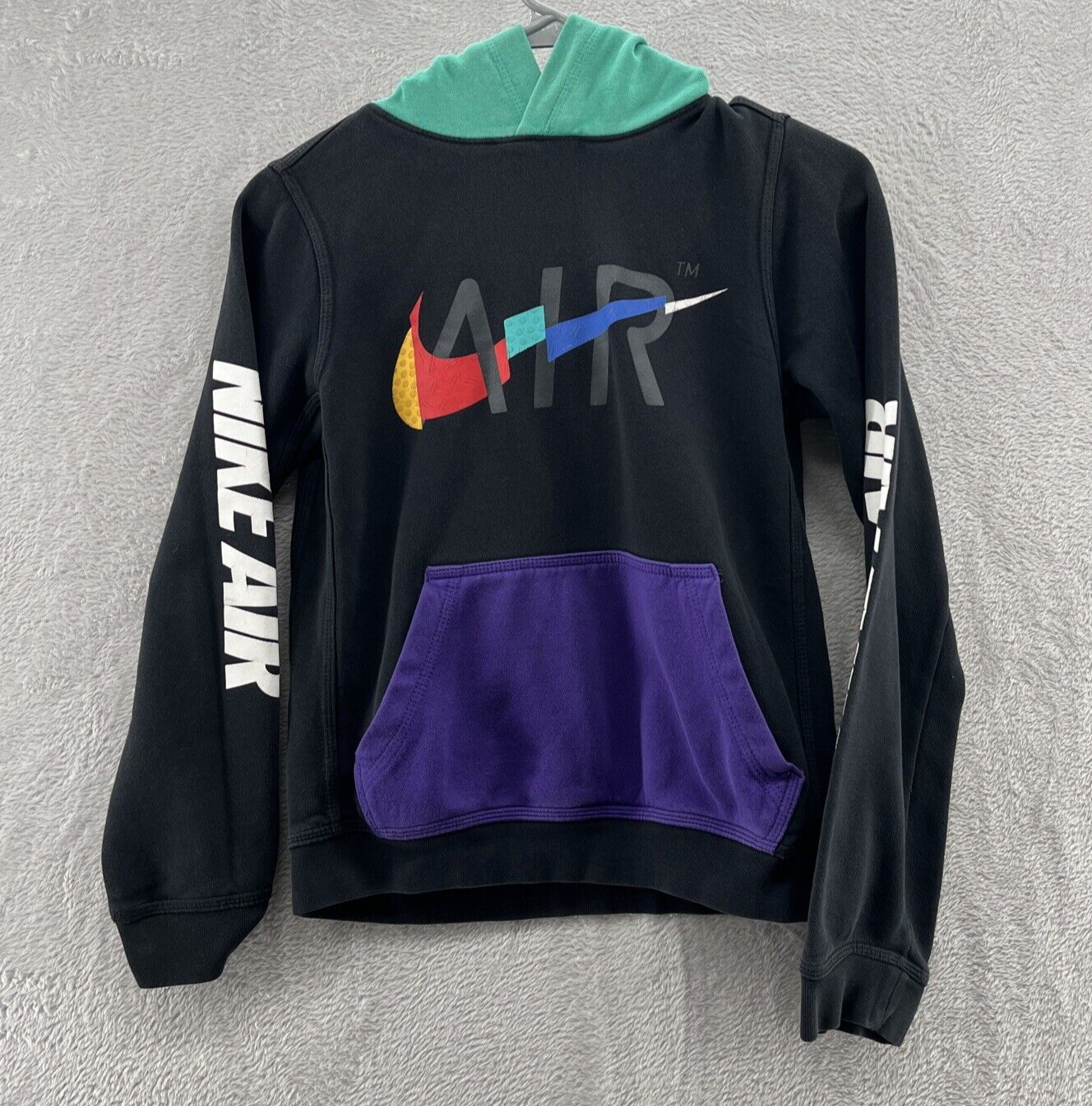 Nike Game Changer Boys Pullover Hoodie Black Purple Sz M | eBay