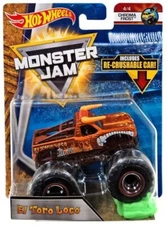 New Hot Wheels Monster Jam Trucks El Toro Loco Chroma Frost Crushable Car Series