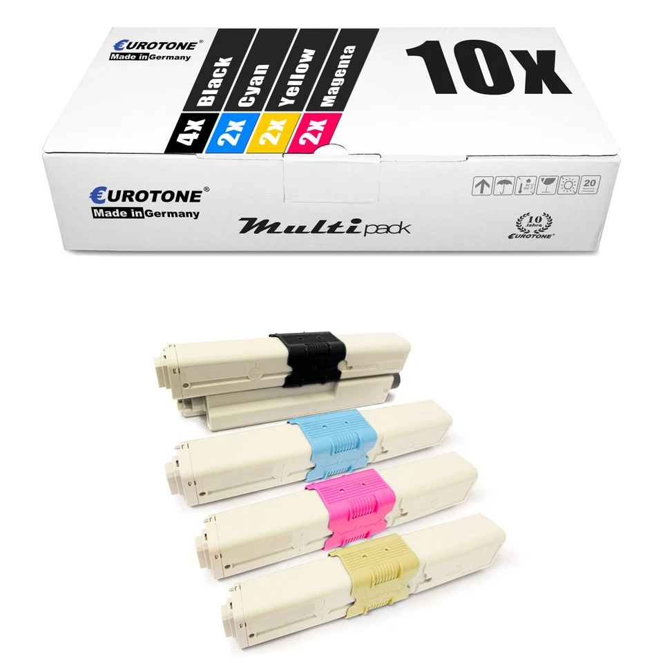10x Eurotone Patrone f�r OKI MC-342-DNW C-321-DN C-301-DN MC-332-DN MC-342-DN - Bild 2 von 4
