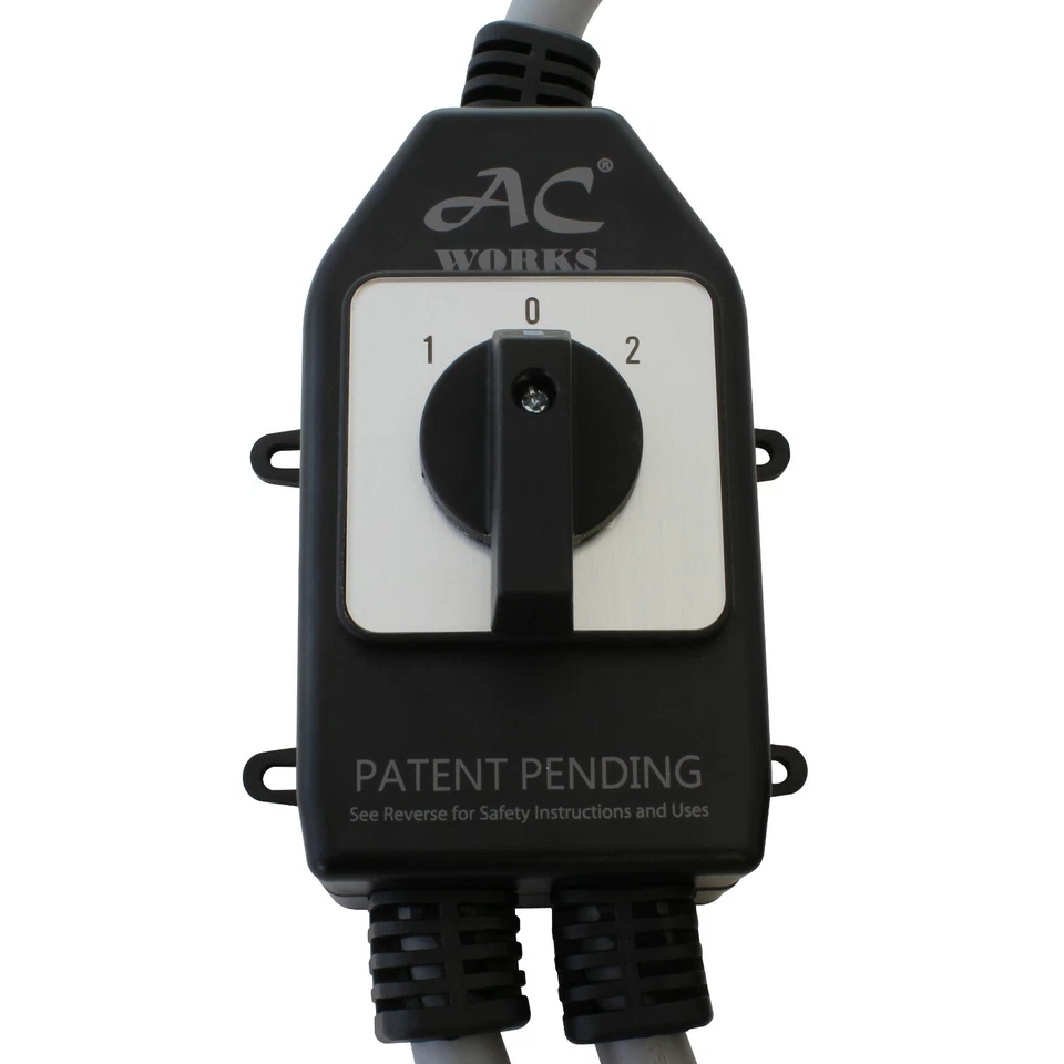 3ft 30A NEMA 14-30P to Two NEMA 14-30R Y-Cable Adapter With Switch by AC WORKS® - Image 4 of 4