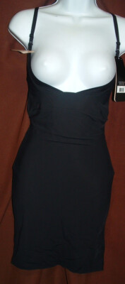NEW MAIDENFORM FLEXEES TAKE INCHES OFF 2541 BLACK WYOB FULL SLIP W/BRIEF L