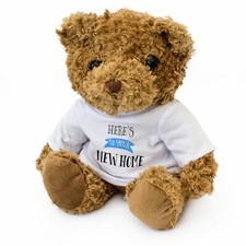 NEW - HERE'S TO YOUR NEW HOME - Teddy Bear Soft Cute Cuddly - Gift Present