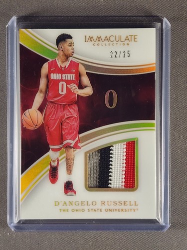 2016-17 Immaculate Collegiate #16 D'Angelo Russell /25 Rookie Patch - 4 Color! - Picture 3 of 4