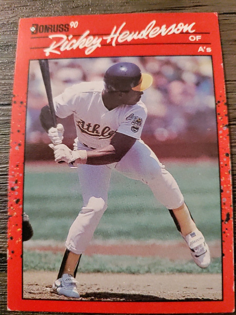 Rare RICKEY HENDERSON 1990 Donruss ERROR Card #304 NO DOT Inc