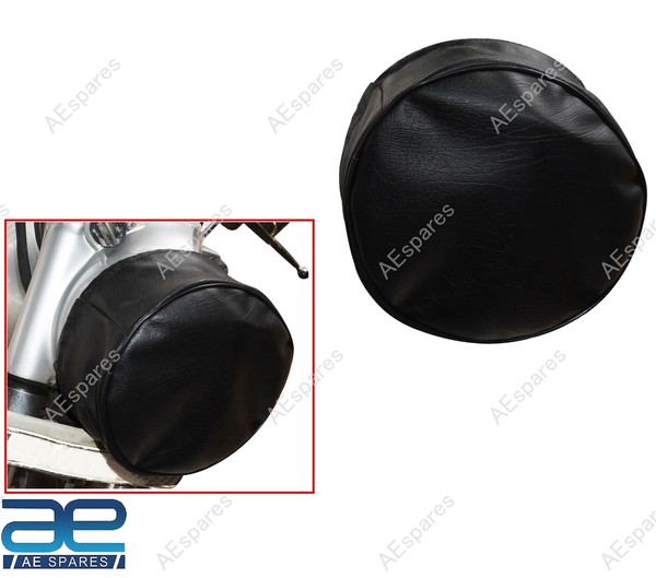 "Schwarze Scheinwerferabdeckung 8\" FüR Royal Enfield BSA Triumph Ariel Norton Ecs"-image