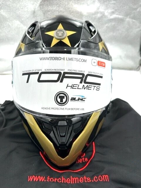 Casco integrado TORC T15B Bluetooth Stay Gold talla XL - T15B05STG25 Foto 2 de 4