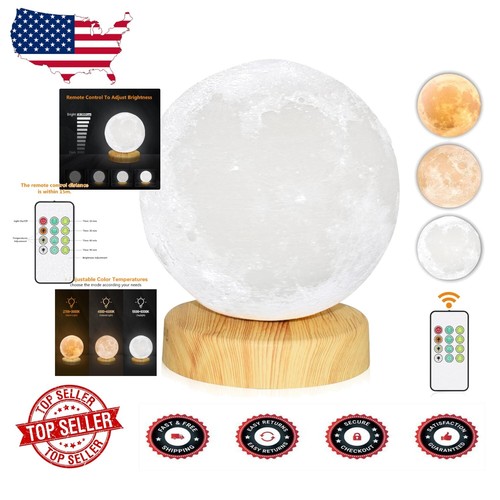 Sleek Sunlight Therapy Lamp with 3 Color Temps, Adjustable Brightness & Timer