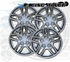 Wheel Cover Replacement Hubcaps 15 Inch Metallic Silver Hub Cap 4pcs Set 515