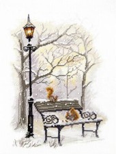 DIY Counted Cross Stitch Kit "In the winter park"