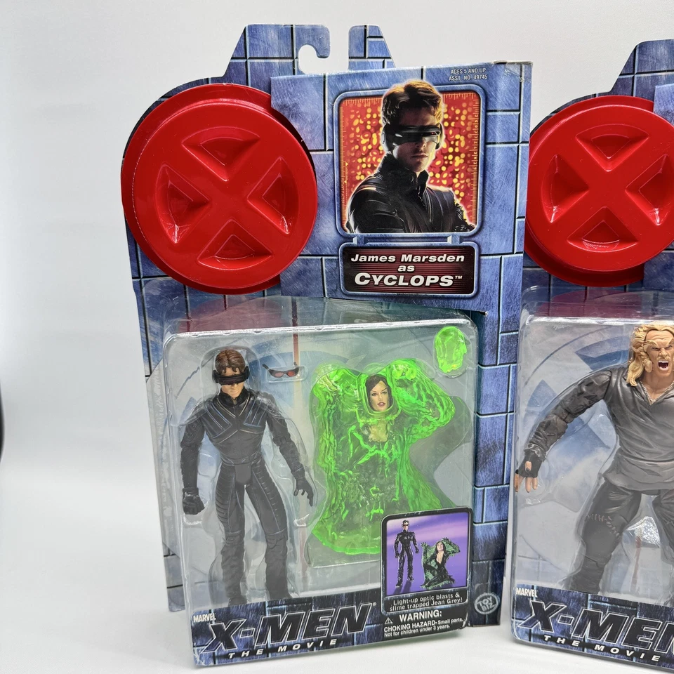 Juego de 3 figuras de acción Marvel X-Men Legends Sabretooth, Cyclops, Jean Toybiz Foto 3 de 4