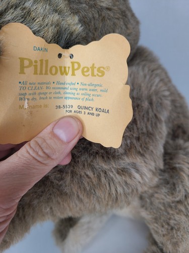 VINTAGE 1981 DAKIN PILLOW PETS 16" QUINCY KOALA BEAR PLUSH STUFFED TOYS W/ Tags - Picture 6 of 14