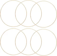 6 Pack 8 Inch Metal Rings Hoops Macrame Rings for Dream Catchers Crafts