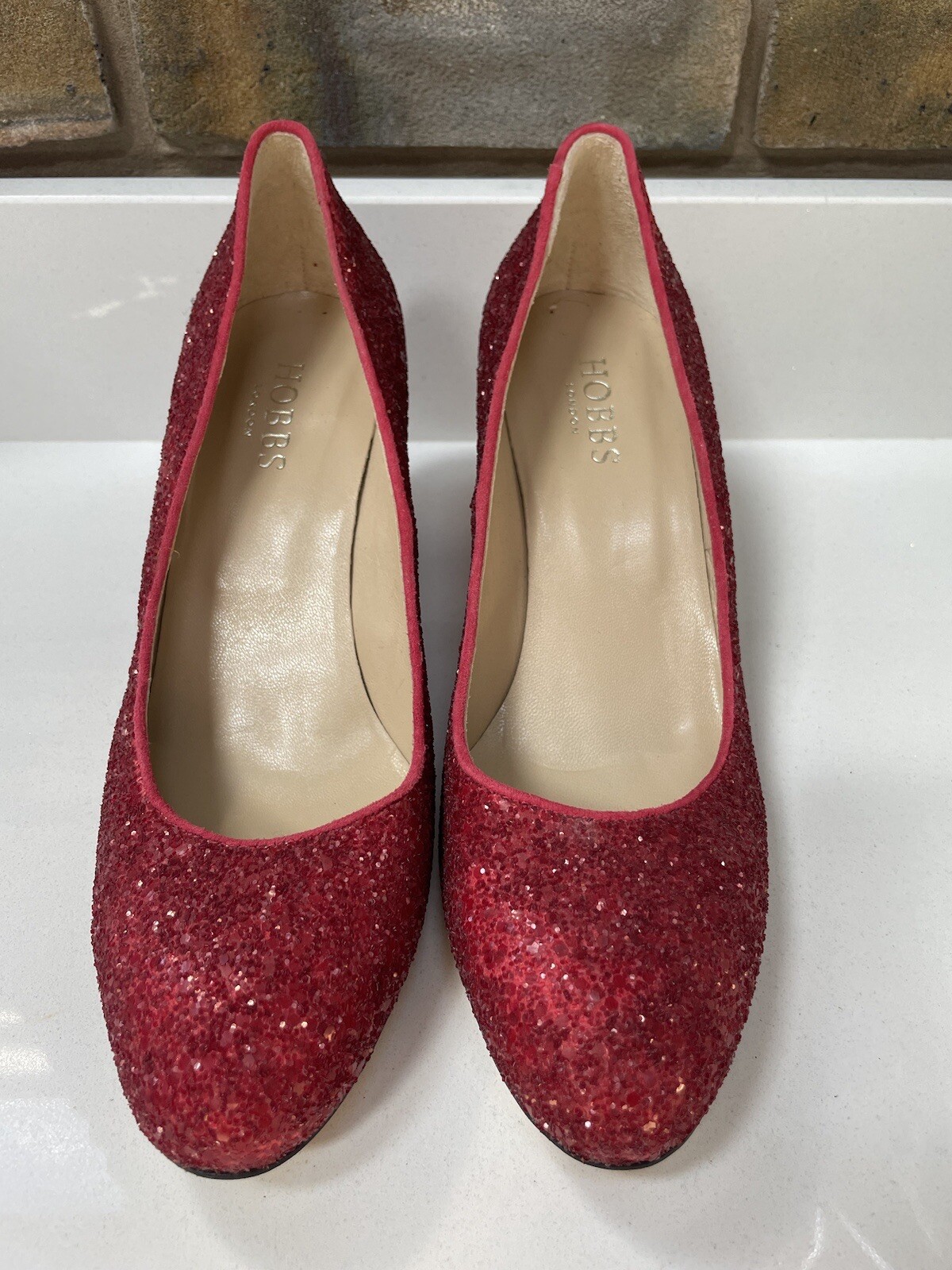 HOBBS BETTY COURT SHOE RED GLITTER UK SIZE 6.5 EU 40 SUPER CONDITION eBay