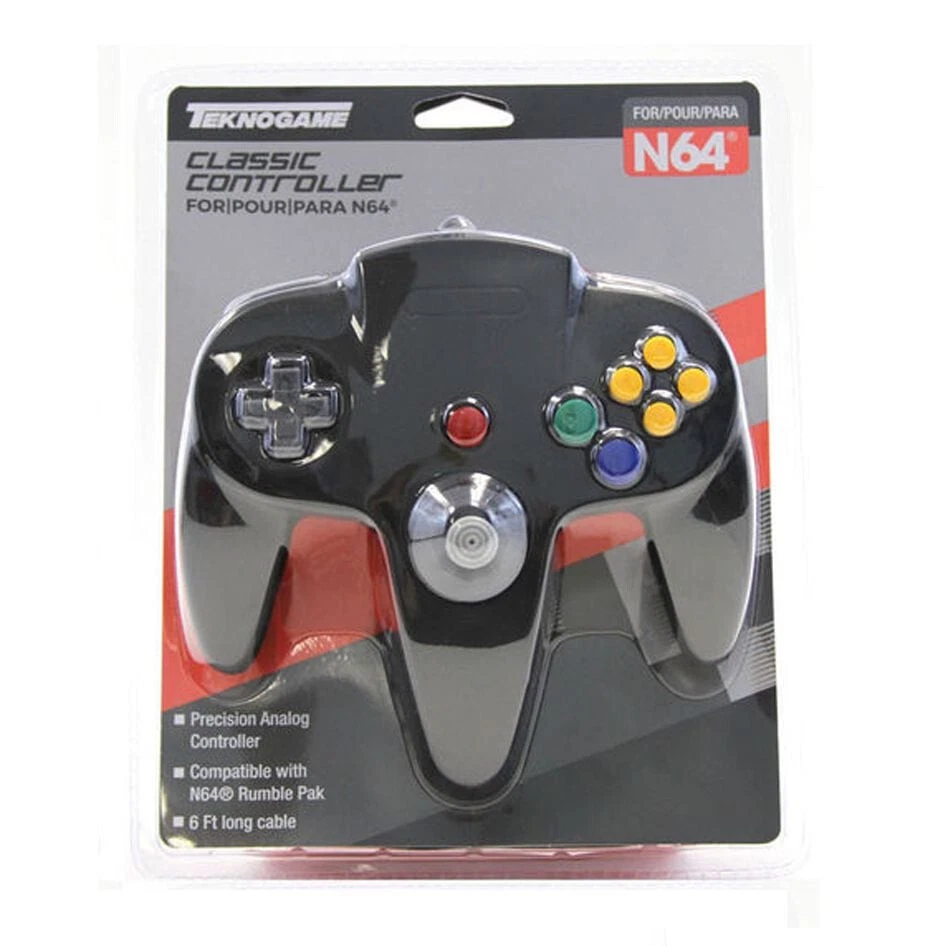 Nintendo 64 Controller BLACK ?NEW ?SEALED ?OZI Teknogame N64 Gamepad Control Pad - Image 2 of 2