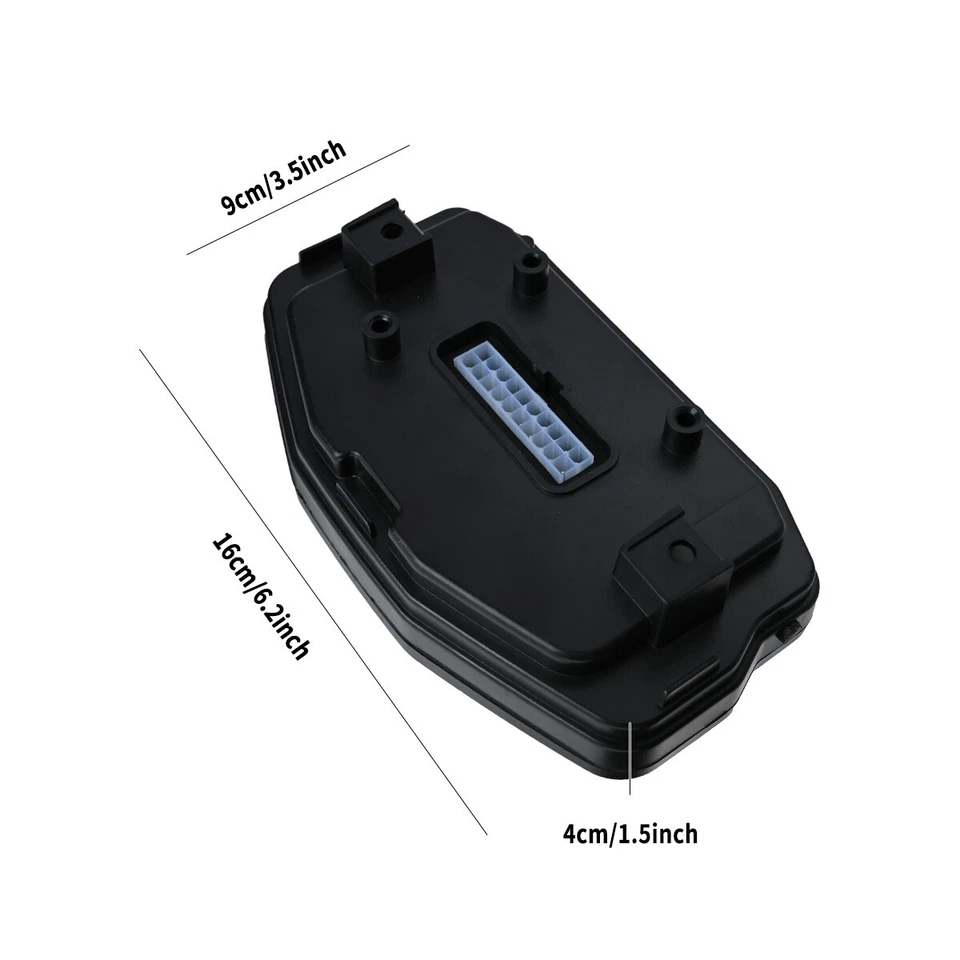 LCD Digital Universal Motorcycle Odometer Speedometer Tachometer KM/H MPH Gauge - Image 2 of 4