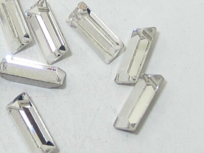 12pcs 4X2mm CRYSTAL BAGUETTE FOILED POINTED BACK BRILLIANCE Rhinestones
