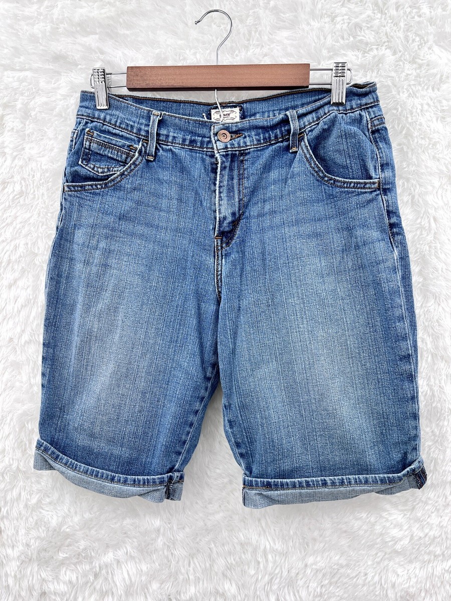 Levis 515 Jean Shorts Women's Size Denim Med Wash Inseam