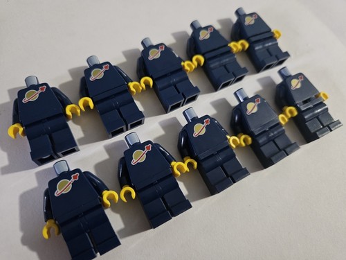 10x Lego Classic Space Dark Blue Torso And Legs Legit No Sticker - Picture 3 of 4