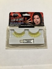 NEW Yellow Colored Tinsel Eyelashes - Halloween Costume, Game Day, Party