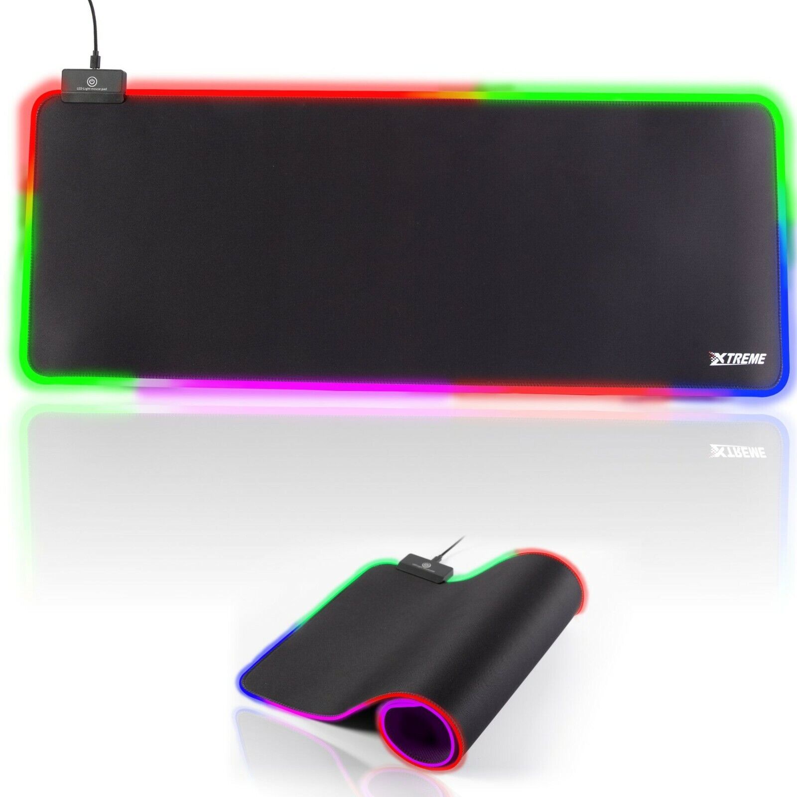 XTREME Large RGB Gaming LED Mouse Mat Pad Wide Thick Soft Non-Slip Mousepad