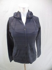 ATHLETA Size S Womens Black Full Zip Stand Collar Pocket Athletic Jacket 478