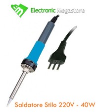 SALDATORE STILO A STAGNO PROFESSIONALE 40W 230V CON PUNTA FINE SOTTILE 1mm