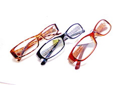 3 pair Lady READING GLASSES 1.0 Compact thin Quality Fair Vision brand readers