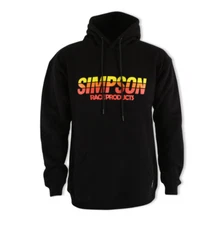 Simpson Racing Cotton/Polyester Stripes Hoodie Black 2XL 45019XX