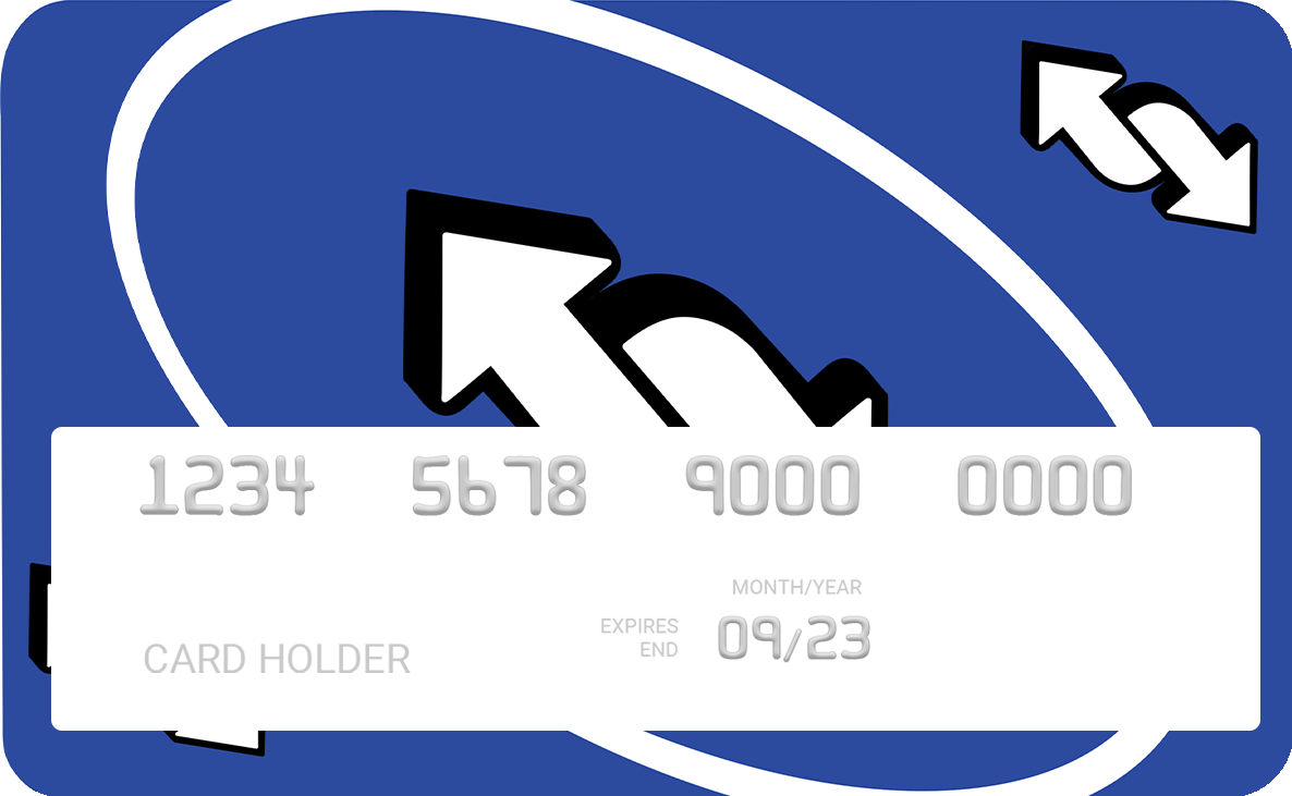 Uno Reverse Blue Credit Card Skin