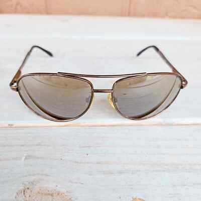 Vintage Olympics Logo Aviator Sunglasses Gold Toned Brown Lens 60s Style Vintage Olympics Logo Aviator Sunglasses Gold Toned Brown  main image 4