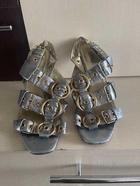 Women Miu Miu Heels Multicolor Leather 37.5