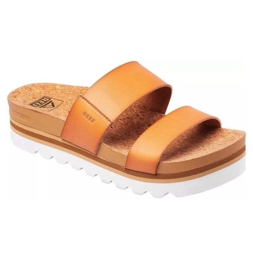Reef Women's Size 10 Cushion Vista Hi Slip-on Sandal Natural Brown New