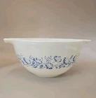 Vintage Pyrex #441 Colonial Mist Cinderella Bowl White With Blue Flowers