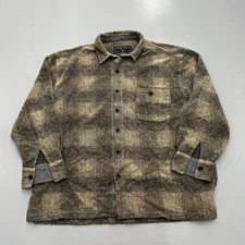 True Grit Plaid Shirt Shacket Jacket Button Up Long Sleeve Outdoors Mens Sz 2XB
