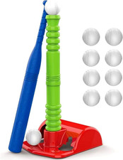 T Ball Set for Toddlers - Tball Set for Kids 3-5 8 Large Balls 23" Batting Tee