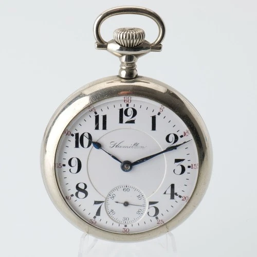 Antique 1912 Hamilton Grade 940 Railroad Pocket Watch Running Collectors