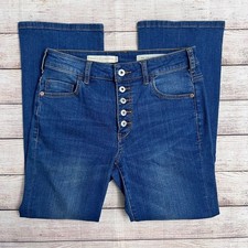 Pilcro and the Letterpress High-Rise Flare Jeans  Size 28  Medium Wash Retro